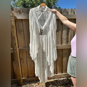 Victorian lace front closure robe - pirate , steampunk, goth